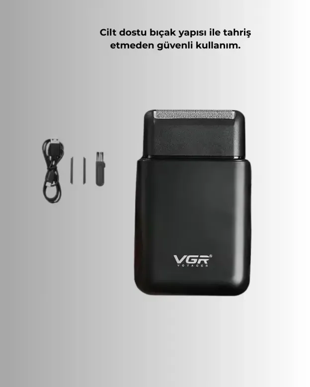 Kart Tasarımlı Şarjlı Tıraş Makinesi | 2 Başlıklı Hassas Kesim