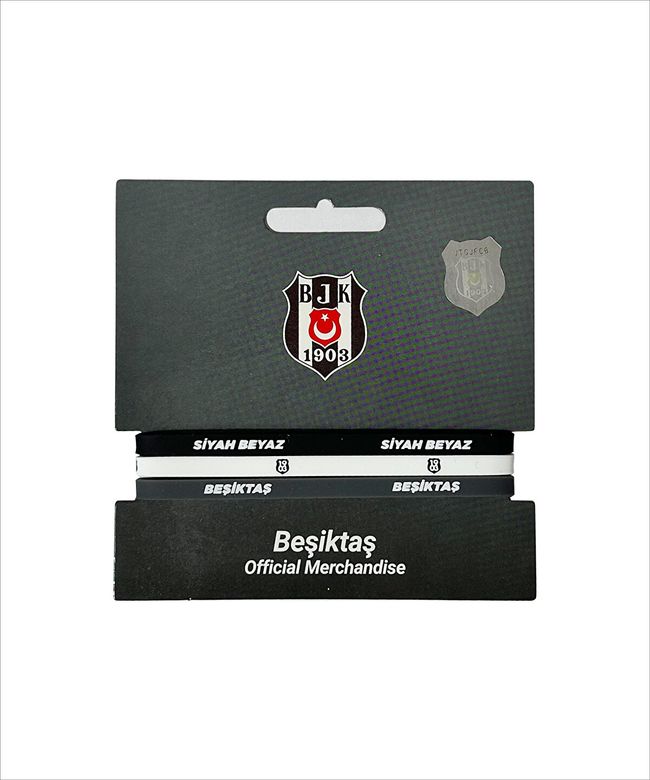 Kartal Yuvası 546698871 Beşiktaş Siyah-Beyaz İnce Bileklik