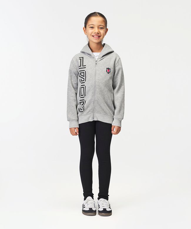 Kartal Yuvası 6526272T3 Beşiktaş Jr Kapüşonlu Fermuarlı Sweatshirt