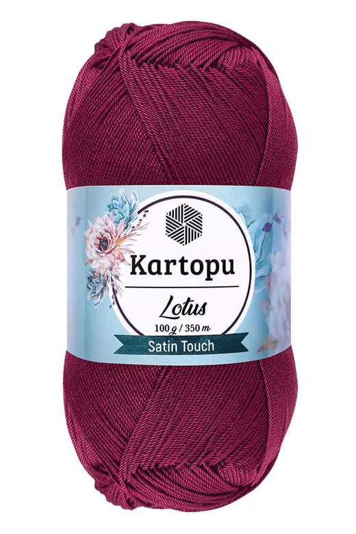 Kartopu RT-6BUUXZ97S8 1 Adet Lotus Bikini Büstiyer Bluz Örgü İpi  K747 Mürdüm