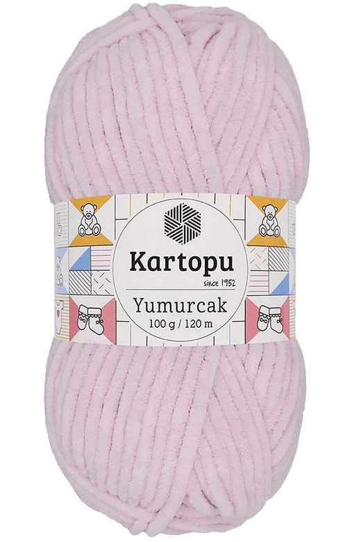 Kartopu RT-MAM7TNHTF0 1 Adet Yumurcak Kadife El Örgü İpi Toz Pembe K1562