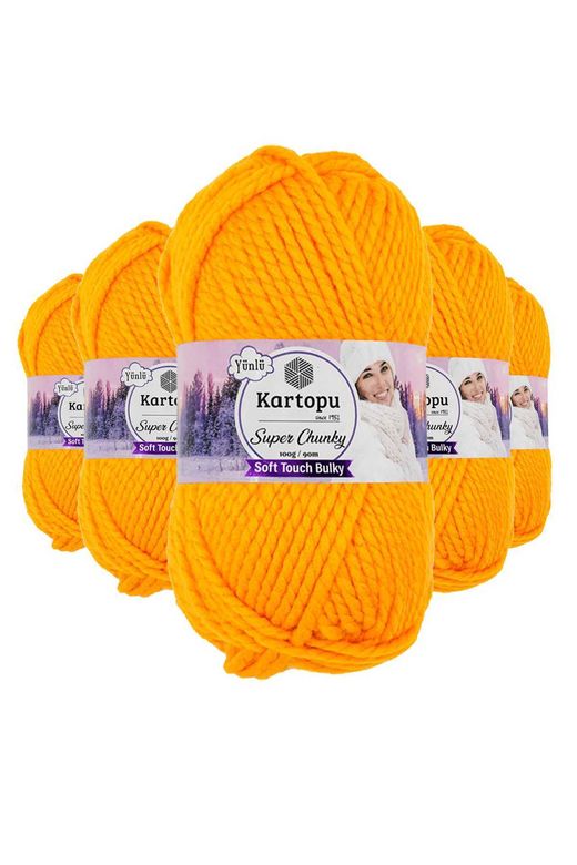Kartopu RT-RYL-5ARKTSPCNK314 5 Adet Super Chunky Kalın Kışlık El Örgü Ipliği 100 Gr K314