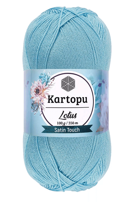 Kartopu RT-V9FRJ0ERGL 1 Adet Lotus Bikini Büstiyer Bluz Örgü İpi  K537 Bebe Mavi