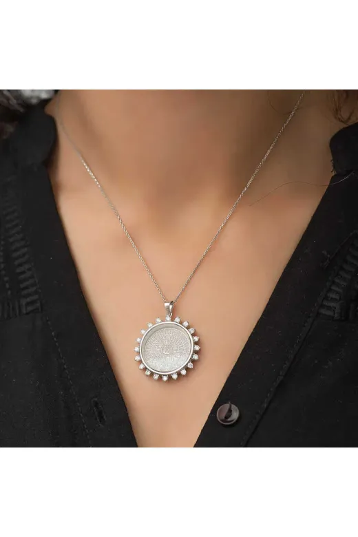 katre46 T4449 Gümüş Esmaül Hüsna Kolye
