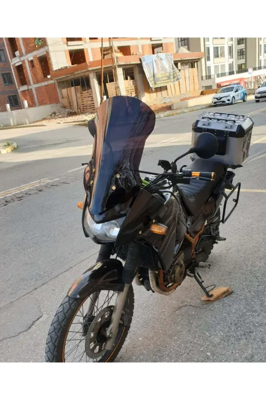 Kawasaki KLE 500 Ön Cam 2005-2008 Model 58cm Siyah Renkli 4mm UZUN