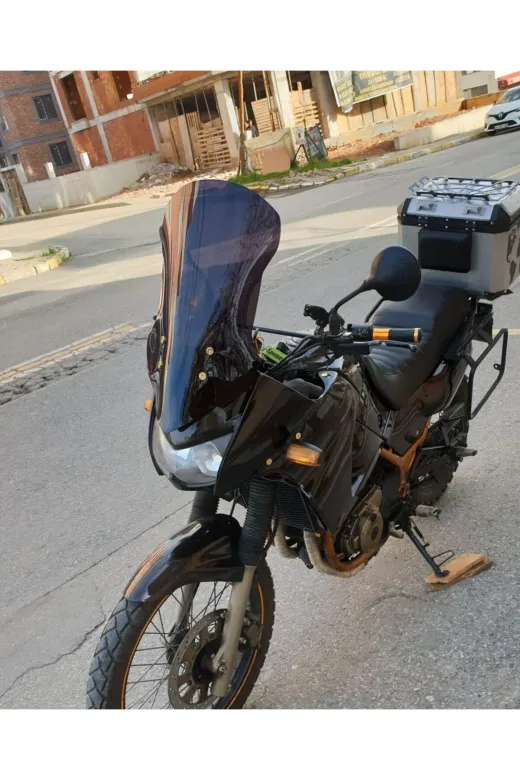 Kawasaki KLE 500 Ön Cam 2005-2008 Model 58cm Siyah Renkli 4mm UZUN