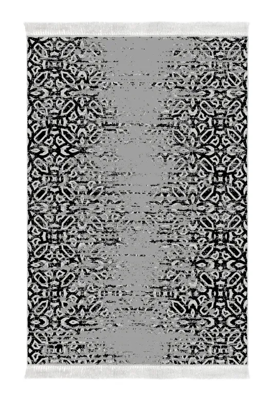 KAYABEY HOME B3-Mu123K1-10P2 Kaymaz Taban Djt 2 Li Banyo Paspas Takımı Trend Saçaklı Iskandinav Mu123 Gri