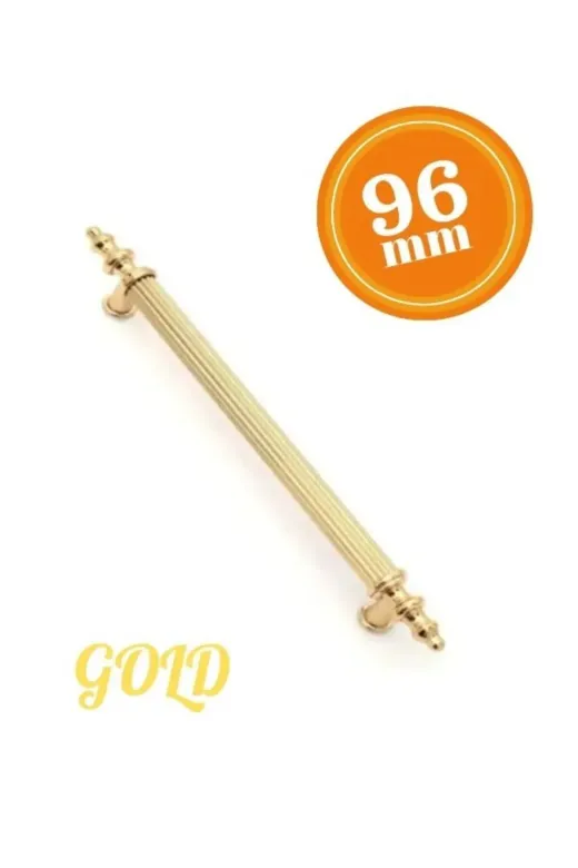 kayakulp 1239 Alüminyum Lüks  Boru Lüks Kulp 96Mm Gold (Dolap Çekmece Mobilya Mutfak)