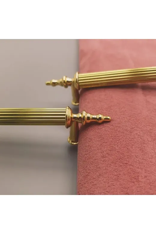kayakulp 1239 Alüminyum Lüks  Boru Lüks Kulp 96Mm Gold (Dolap Çekmece Mobilya Mutfak)