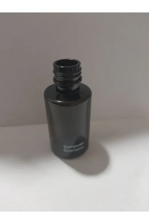 Kayapet kayapetplastik52 Boş Şampuan Shampoo Baskılı Siyah Şişe , Otel Tipi Mini Şişe,seyahat Boy Kuaför Malzemesi 1,000 Adet