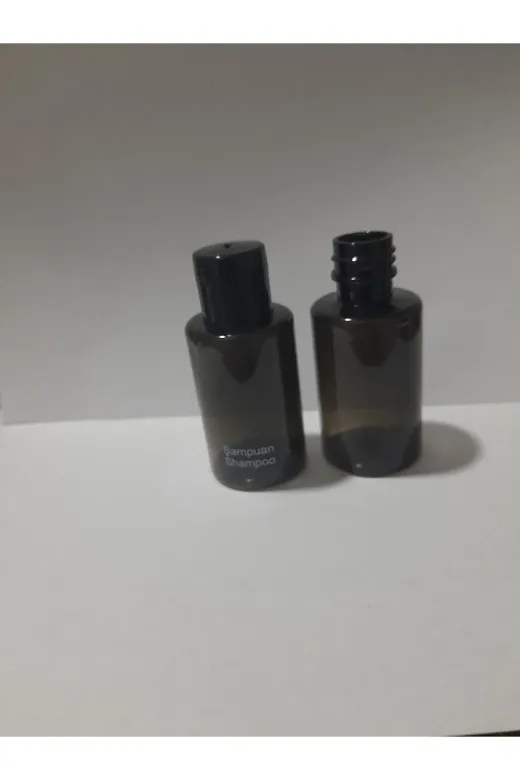 Kayapet kayapetplastik52 Boş Şampuan Shampoo Baskılı Siyah Şişe , Otel Tipi Mini Şişe,seyahat Boy Kuaför Malzemesi 1,000 Adet