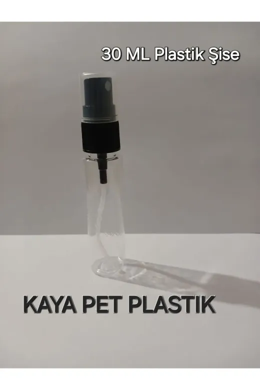Kayapet TYBN52NJSQXJ5U1Q04 Plastik Fısfıslı Kolonya Şişesi 50  Adet 25 Ml , Sprey Başlikli Silindir Şişe  ,kuaför Malzemesi