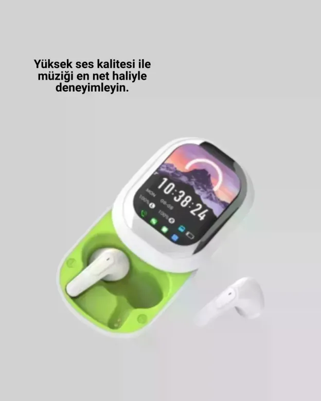 Kayar Kapak Tasarımlı Dokunmatik Ekranlı Kablosuz Bluetooth Kulaklık