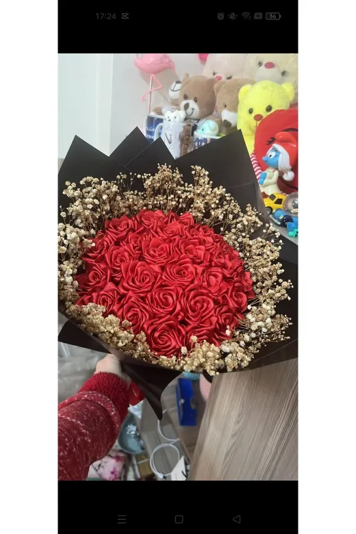 KAYZEN jvfgvc Saten Gül Buketi