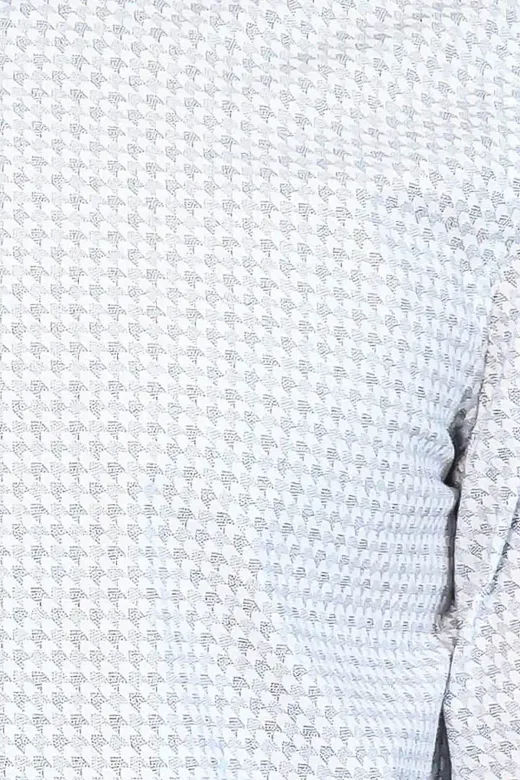 Kaz Ayağı Desenli Slim Fit Beyaz Erkek Gömlek - Wessi - 3XL / Beyaz