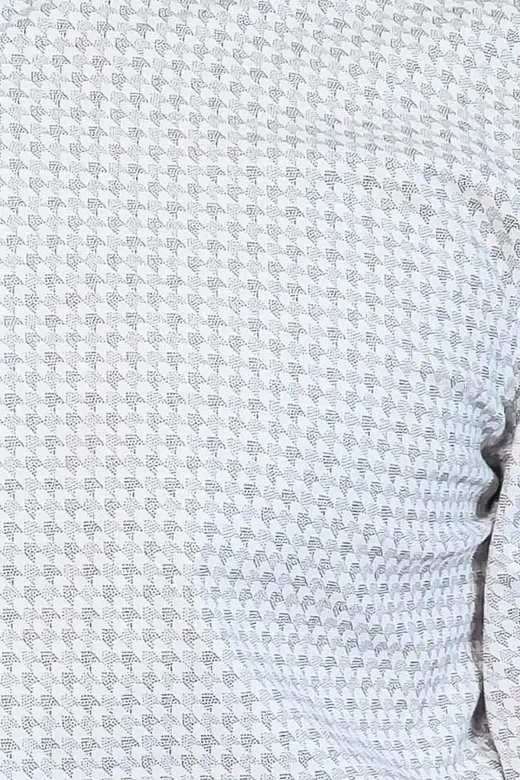 Kaz Ayağı Desenli Slim Fit Ekru Erkek Gömlek - Wessi - 3XL / Beyaz