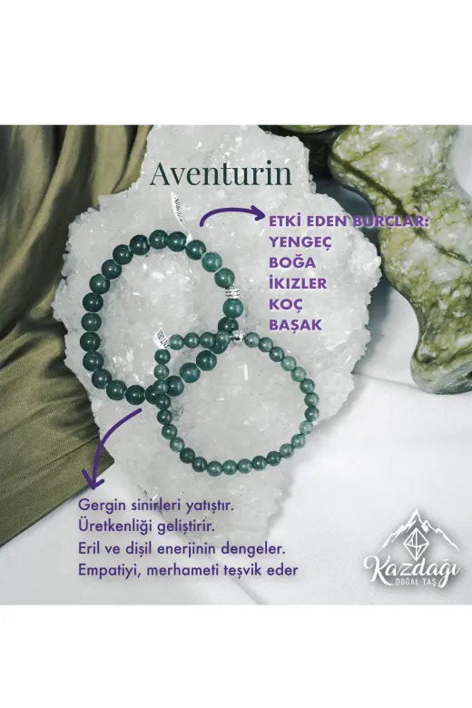 Kazdağı Orgonit 9279 Aventurin Doğaltaş Bileklik