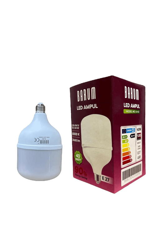 kBu2MF470K Barum 40 Watt E27 8000K 3400Lm 90% Enerji Tasarruflu Torch Led Ampul 3 Adet