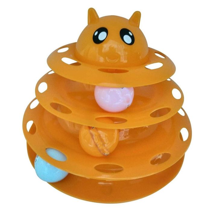 Kedi Başlıklı 3 Katlı Kedi Oyuncağı