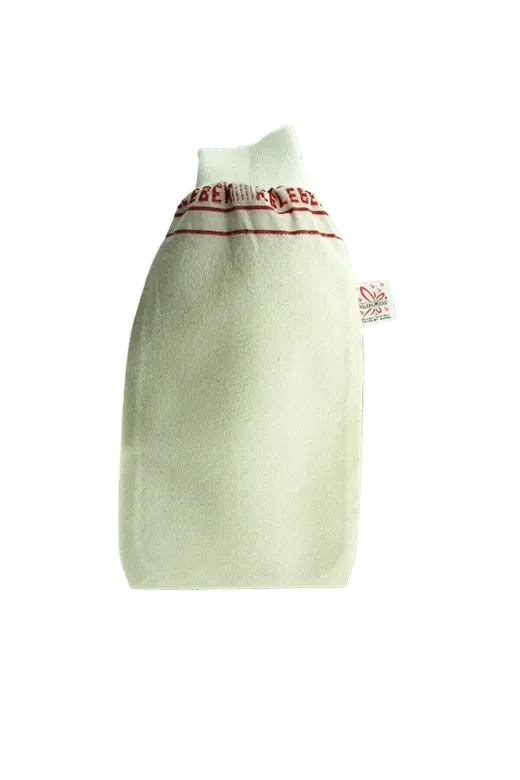 Kelebek 142346801 Kalın Beyaz Banyo Hamam Kesesi Lastikli 25X15 Cm