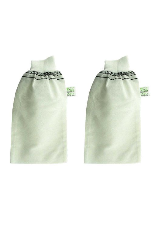 Kelebek Kese RT-RYL-ARKSKLBY2 2 Adet Beyaz Banyo Hamam Kesesi Lastikli 25X17 Cm