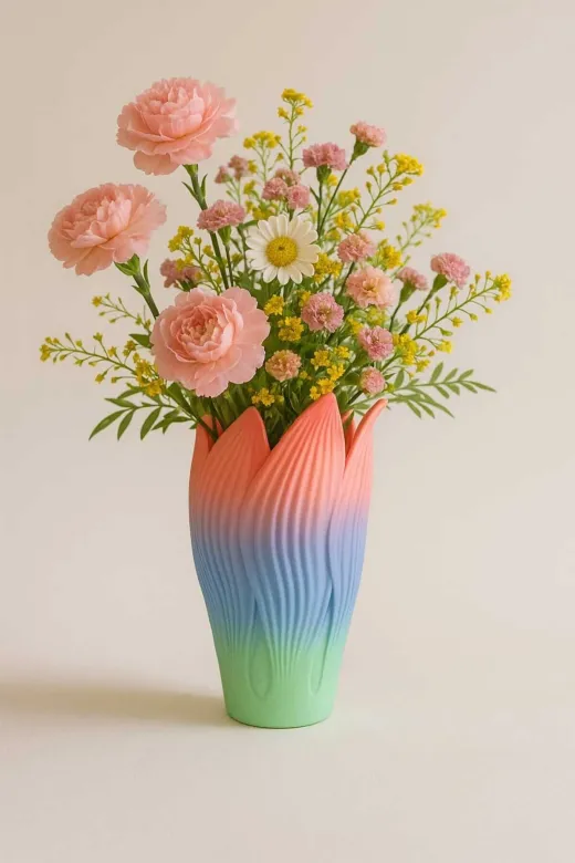 KENAR KNR251 Dekoratif Vazo, 201 Mm, 3D Baskı