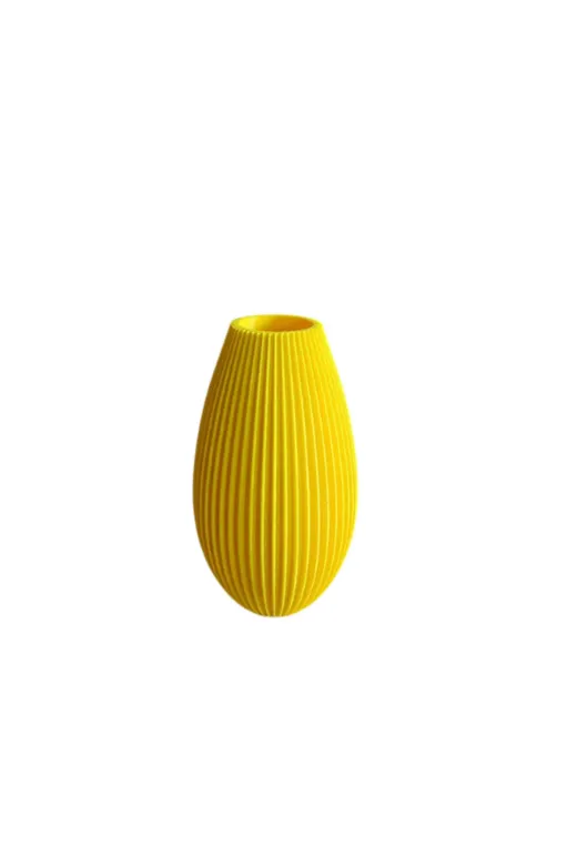 KENAR KNR255 Sarı Dekoratif Vazo, 150 Mm, 3D Baskı