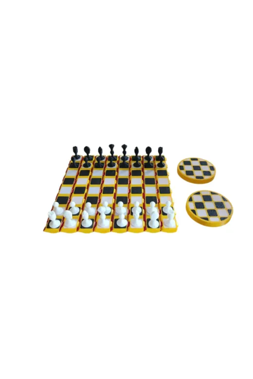 KENAR KNR267 Satranç Takımı (Sarı+Kırmızı)