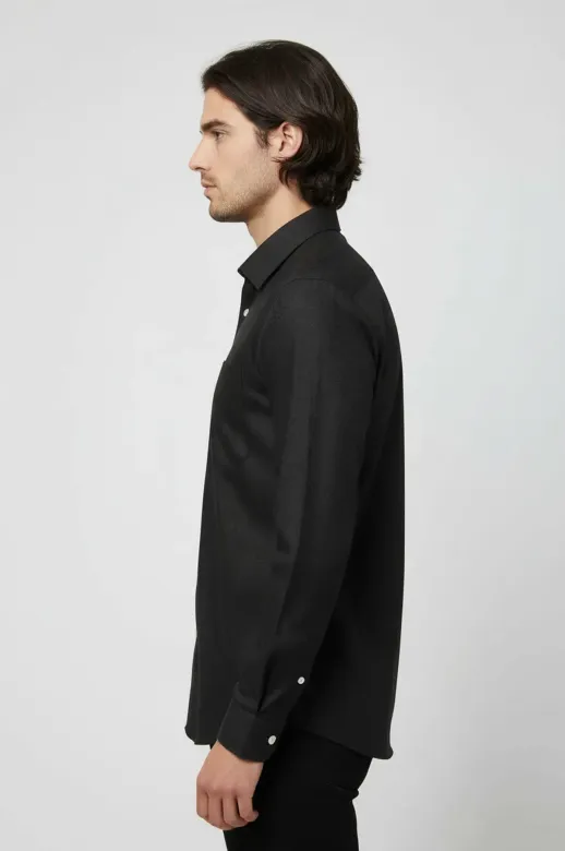 Kendinden Desenli Slimfit Yeşil Gömlek - Wessi - M / Yeşil