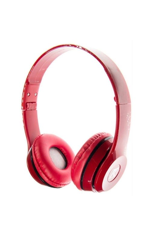 Kensa RT-RYL-MHTKNSKRMZKH08 Kırmızı Kulak Üstü Portatif Katlanır Stereo Kulaklık