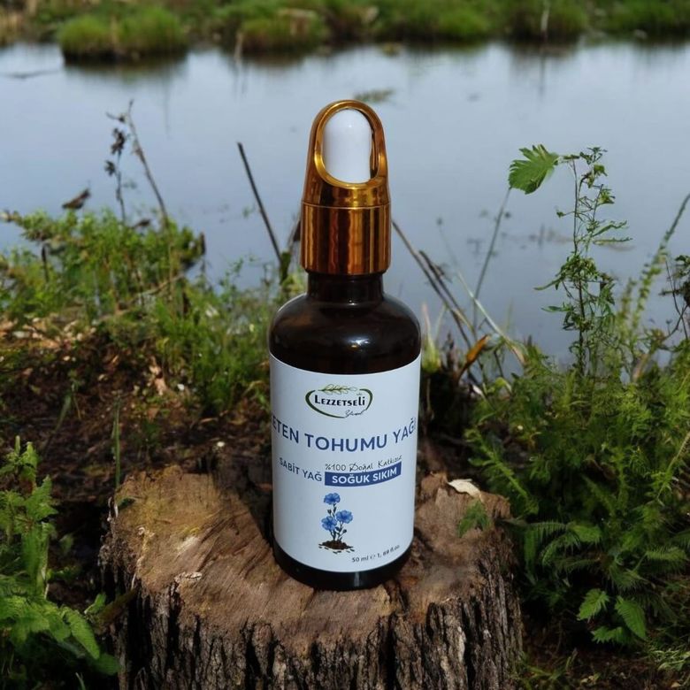 KETENTOHUMU YAĞI Doğal Soğuk Sikim Keten Tohumu Yaği Lezzetseli Yöresel (50 Ml)