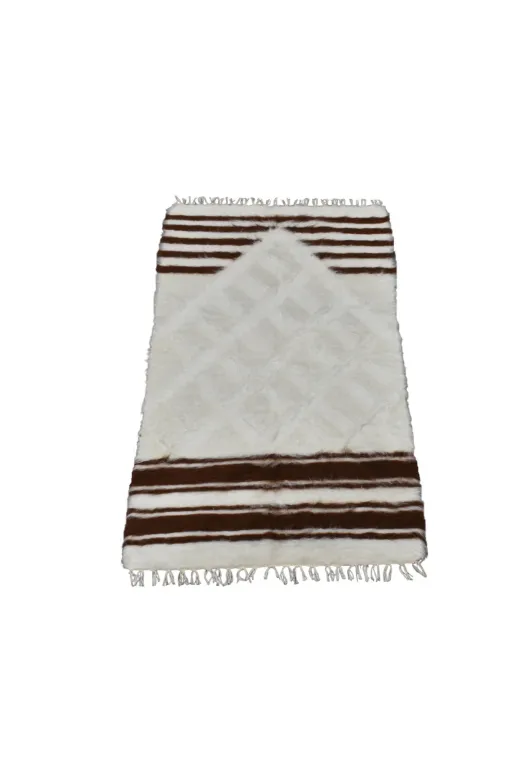 Kilim Antik kilim9 El Dokuma Yün Namazlık Seccade Tiftik Siirt Battaniyesi 0009 - Yeni - Beyaz