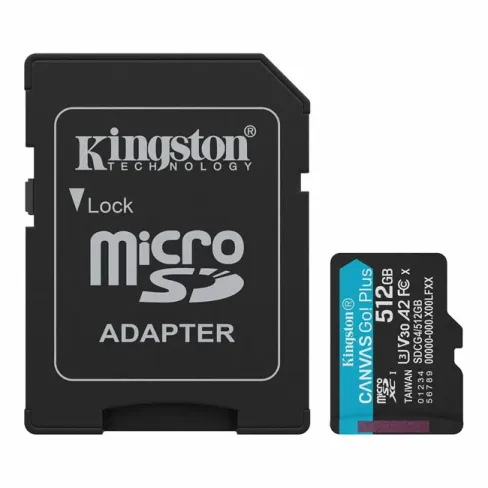 Kingston Canvas Go! Plus 512GB microSD Kart Gen4