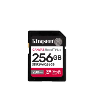 Kingston Canvas React Plus 256GB SDXC Kart (280-150MB/s)