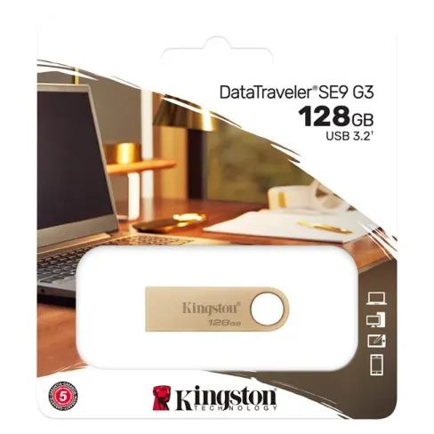 Kingston DataTraveler SE9 G3 128GB Metal USB 3.2 Gen 1 Flash Bellek