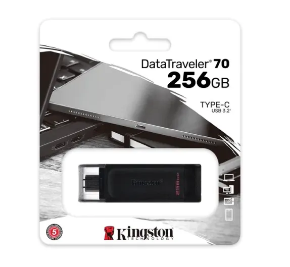 Kingston DT70 256GB USB-C Flash Bellek