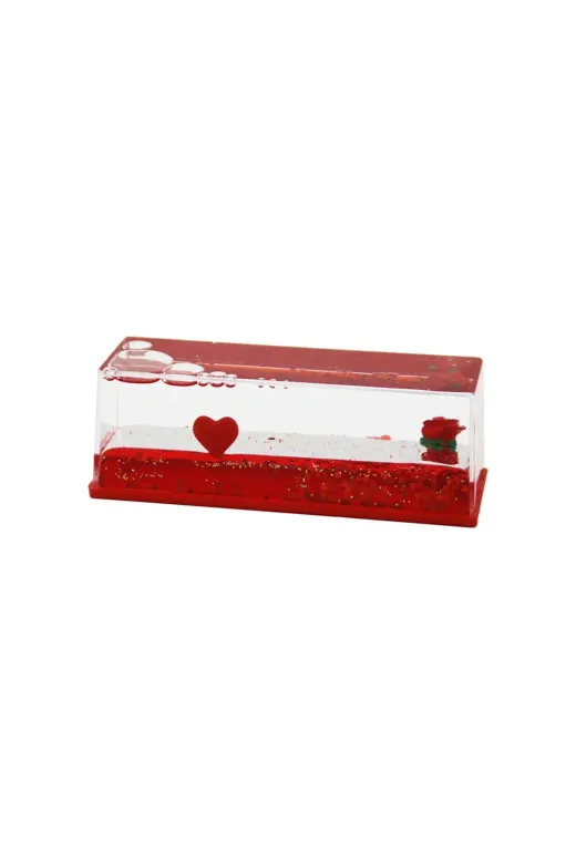 Kırmızı Su Kalp - Gül D.gen Mika Yüzen Batmayan Dekoratif Biblo AKVARYUM5.2X15.2X5.3CM