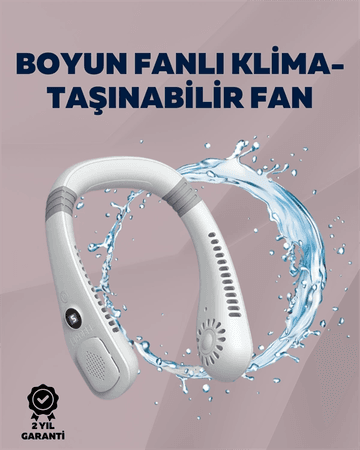 Kişisel Klima Fanı | 360° Dairesel Hava Akışı, Bladeless Tasarım, 5 Rüzgar Hızı, Taşınabilir ve Sessiz