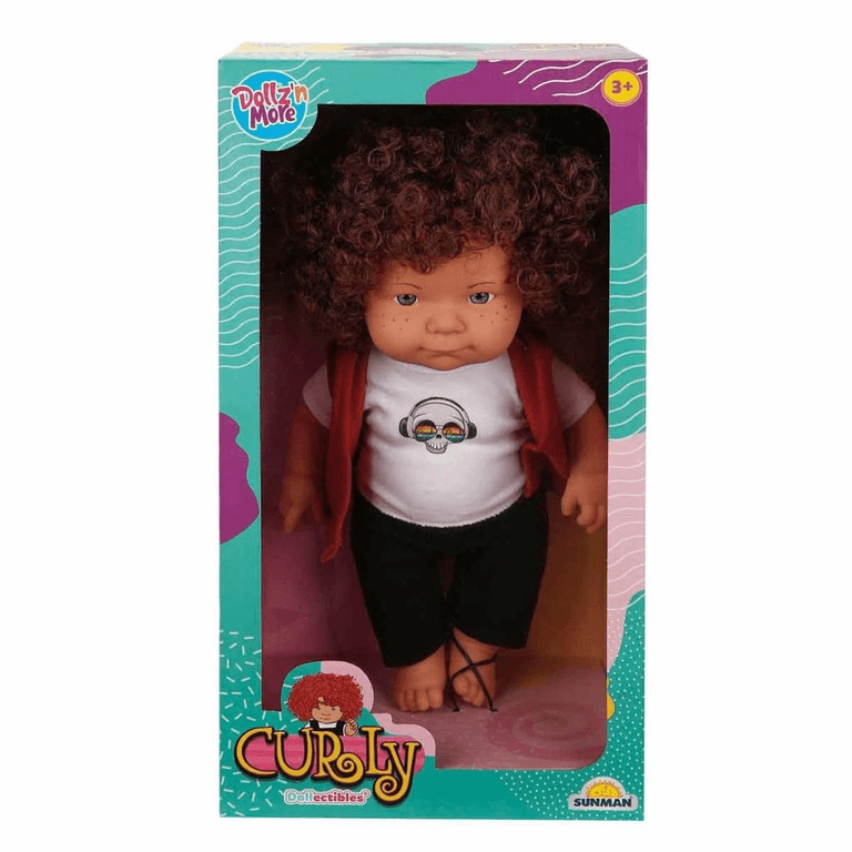 Kıvırcık Saçlı Curly Bebek 35 cm