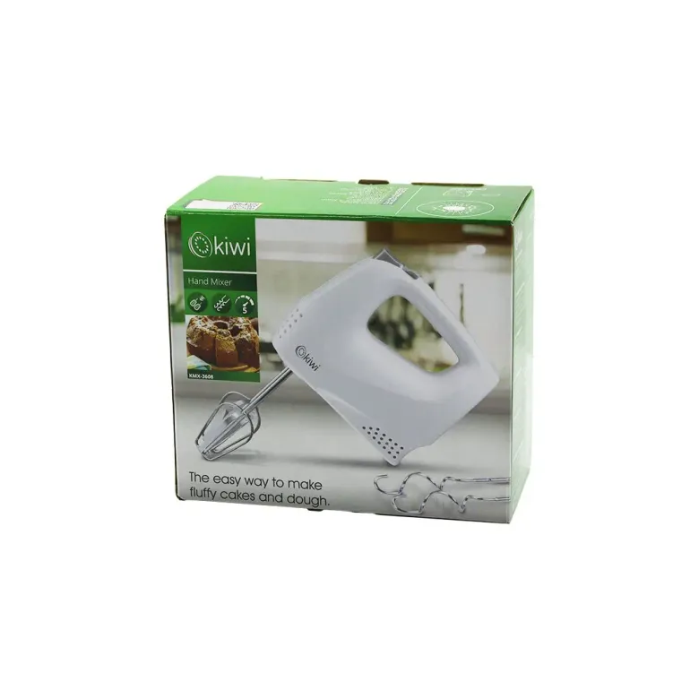 KİWİ KMX-3608 ELEKTRİKLİ EL MİKSERİ 2PCS METAL ÇIRPMA APARATI - 2PCS HAMUR KANCASI 5 KADEME HIZ ÇIRPICI ÇIKARTMA DÜĞMELİ (4745)