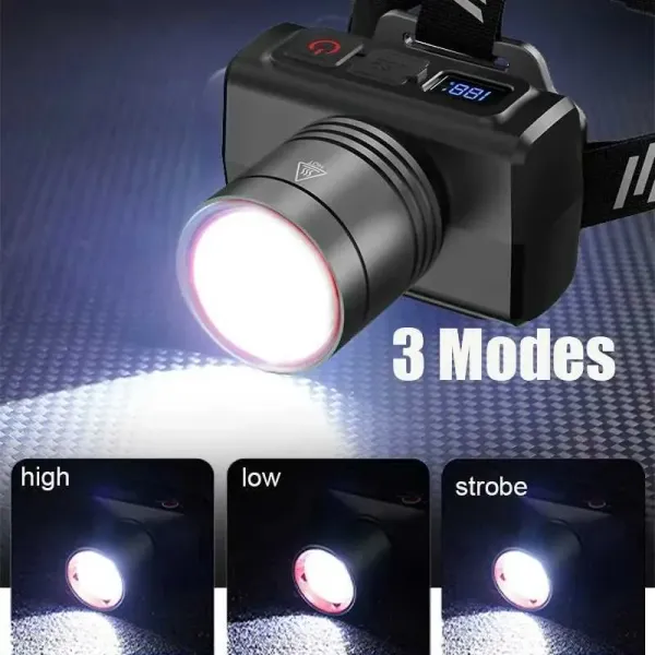 klight Kl-2033  Led Sensörlü Far - 3 Parlaklık Moduna Sahip Şarj Edilebilir Kamp Farı