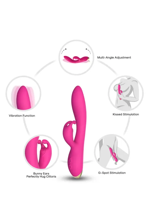 Klitoris Ve G Spot Uyarıcı Rabbit Vibratör - Pembe