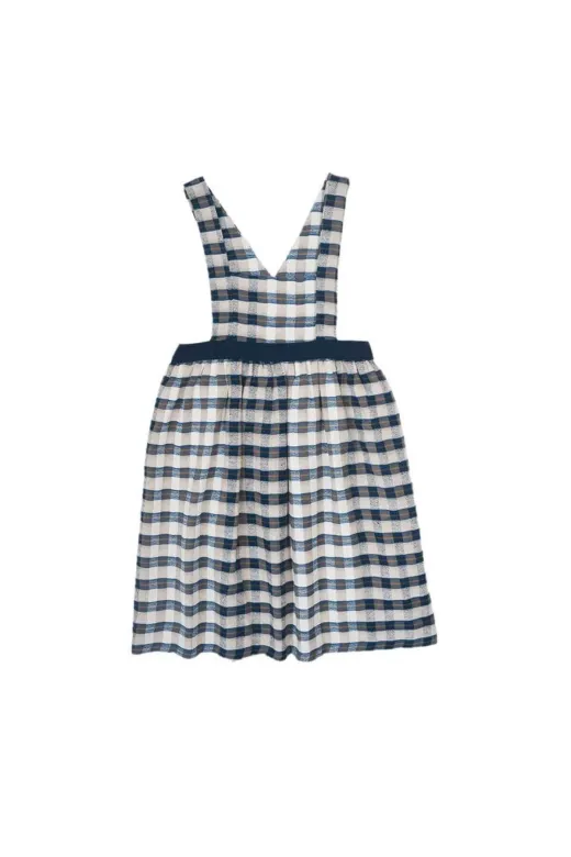 KOKORI KIDS TYC48A053DF16A06D43EFAD00 New Aria Lacivert Kareli Jile Elbise