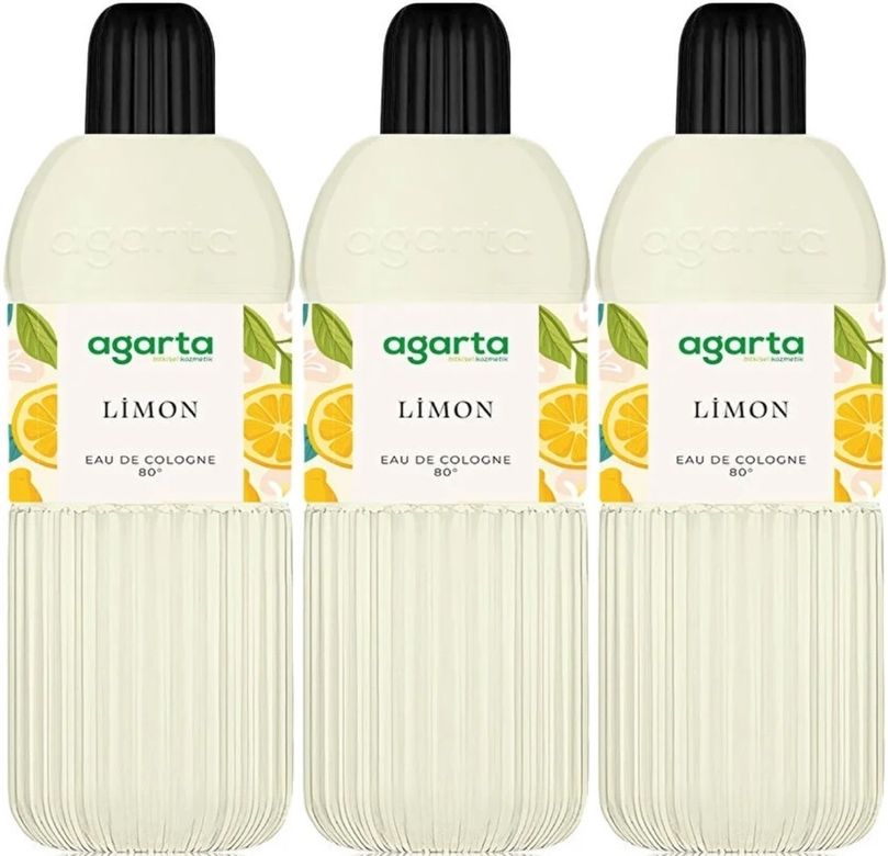 Kolonya 400 ML Limon 80 Derece Pet Şişe (3 Lü Set)