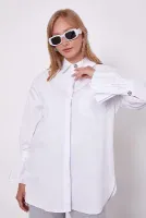Kolu Pilise Detay Gömlek 230143 Beyaz