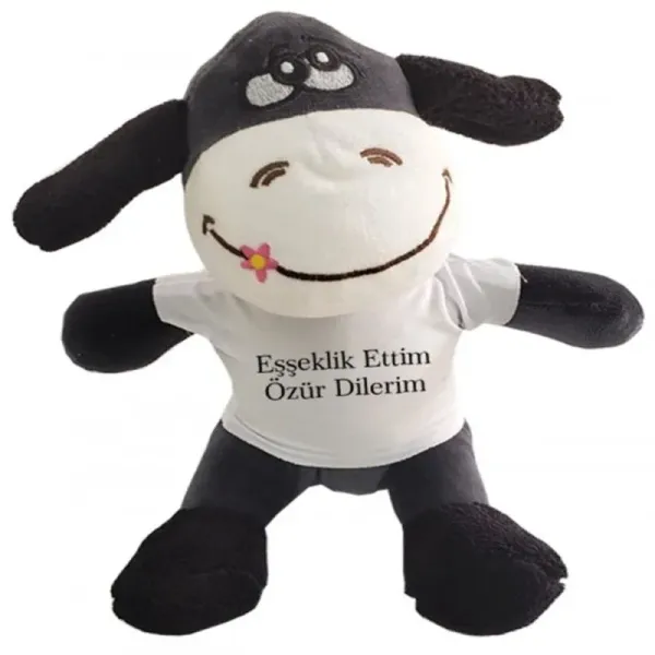 Komik Peluş Eşek 24 Cm Tişörtlü Hediye