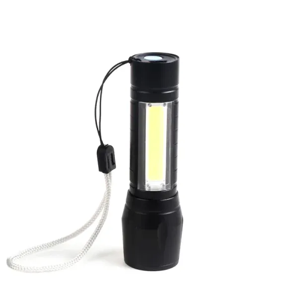 Kompakt Taşınabilir Xpe Cob Led Mini El Feneri 9-10 Cm
