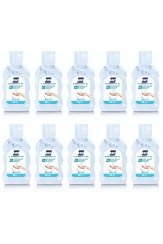 Konix KOV0004 10 Adet  El Dezenfektan Jeli 50 Ml