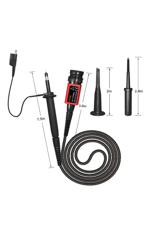 kontaktek TYC3A379AFEC3BB600 P4100 Yüksek Gerilim Osiloskop Probu 100Mhz 100:1 Zayıflatma 2000 Volt 3.5Ns Bnc 1 Mt. Rigol Owon