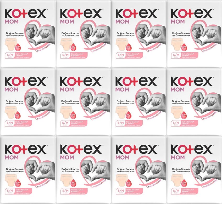 Kotex Mom Lohusa Külodu - Külot Bez S - Small - Küçük / M - Medium - Orta 96 Lı Set (12PK*8)